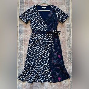 Tanya Taylor Multi Print Wrap Dress